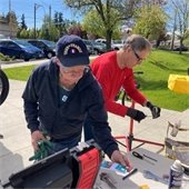 Volunteers from Sharing Wheels